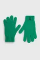 зелёный Детские шерстяные перчатки United Colors of Benetton Детский