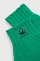 Detské vlnené rukavice United Colors of Benetton zelená