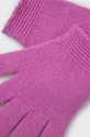 Дитячі вовняні рукавички United Colors of Benetton фіолетовий