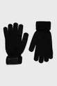 czarny Trussardi rękawiczki z domieszką wełny Męski