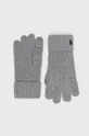 sivá Vlnené rukavice Polo Ralph Lauren Pánsky