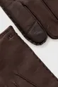 Polo Ralph Lauren rękawiczki skórzane brązowy