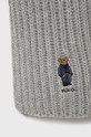 Kratki šal s primjesom vune Polo Ralph Lauren 455888203001 siva AW22
