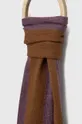 Шарф с примесью шерсти Sisley фиолетовой
