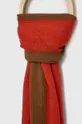 Sisley szalik z domieszką wełny czerwony