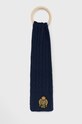 Lauren Ralph Lauren esarfa din amestec de lana uni bleumarin 454896676004
