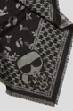 Šatka s prímesou vlny Karl Lagerfeld čierna