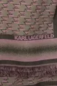 Hodvábna šatka Karl Lagerfeld sivá