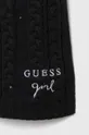 Дитячий шарф з домішкою вовни Guess чорний