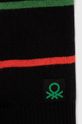 United Colors of Benetton szalik z domieszką wełny dziecięcy czarny
