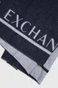 Шерстяная шаль Armani Exchange тёмно-синий