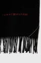 Tommy Hilfiger szalik wełniany czarny
