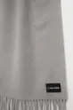 Calvin Klein szalik wełniany szary