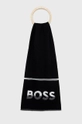 чорний Вовняний шарф BOSS Boss Athleisure Чоловічий