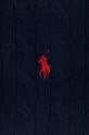 Vlnený šál Polo Ralph Lauren 449891270002 tmavomodrá AW22
