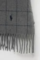 Vlnený šál Polo Ralph Lauren sivá