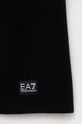 EA7 Emporio Armani szalik wełniany czarny