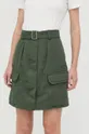 Хлопковая юбка Weekend Max Mara зелёный