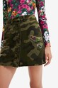 Desigual spódnica bawełniana 22WWFN01 zielony AW22