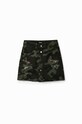 Desigual spódnica bawełniana 22WWFN01 zielony