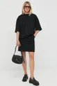 Βαμβακερή φούστα Karl Lagerfeld μαύρο