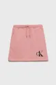 roza Dječja pamučna suknja Calvin Klein Jeans Za djevojčice
