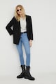 Lee jeansy Scarlett High Zip Partly Cloudy L31BERPA niebieski AW22