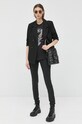 Morgan pantaloni PALACE.NOIR negru AW22