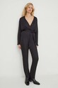 The Kooples salopeta FCOM25008K negru AW22