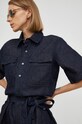 Marc O'Polo kombinezon z domieszką lnu DENIM granatowy 246906091005