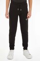 Detské tepláky Calvin Klein Jeans melanž čierna IB0IB01282.9BYY