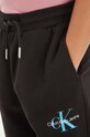 Παιδικό βαμβακερό παντελόνι Calvin Klein Jeans IU0IU00285.9BYY μαύρο