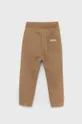 United Colors of Benetton spodnie dresowe bawełniane dziecięce brązowy
