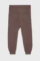 Sisley spodnie dresowe bawełniane dziecięce brązowy