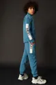 turkusowy Sisley spodnie dresowe bawełniane dziecięce Chłopięcy