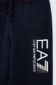 Παιδικό βαμβακερό παντελόνι EA7 Emporio Armani σκούρο μπλε