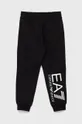 Дитячі бавовняні штани EA7 Emporio Armani чорний
