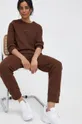 Calvin Klein spodnie dresowe brązowy