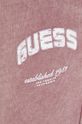 różowy Guess spodnie dresowe bawełniane