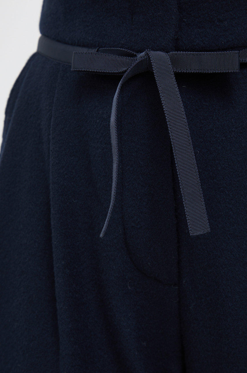 námořnická modř Vlněné kalhoty Emporio Armani