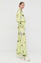 Red Valentino spodnie jedwabne 1R0RBC246M8 zielony AW22