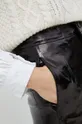 čierna Kožené nohavice Gestuz Gocha