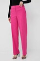 Selected Femme spodnie tkanina różowy 16087523.RaspberryR