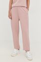 różowy Trussardi spodnie dresowe bawełniane Damski