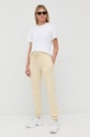 Patrizia Pepe pantaloni de trening din bumbac 2P1450.J079 galben AW22