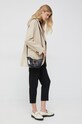 Sisley pantaloni 4O9BLF027.100 negru AW22