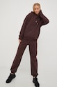 P.E Nation spodnie dresowe bawełniane 22PE3P078 brązowy AW22