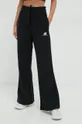 μαύρο Βαμβακερό παντελόνι New Balance Γυναικεία