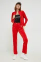 Juicy Couture spodnie dresowe czerwony