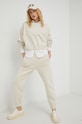 American Vintage pantaloni de trening din bumbac PIE05A bej AW22
